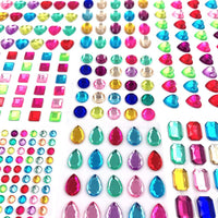 365pcs Joyas PegatinasGem Pegatinas Rhinestone para Artesanías Etiqueta Gemas Autoadhesivas Bling Joyas - Arteztik
