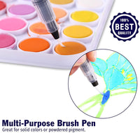 OOKU 7 piezas de pincel y fibra acuarela con el organizador, pinceles para pinturas e inscripciones con acuarelas - Arteztik
