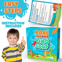 Dinonano Dino - Kit de jabón para hacer jabón de dinosaurios con base de jabón para hacer jabón STEM, kit de ciencia y manualidades para niños de 5 6 7 8 9 años + niños niñas juguetes - Arteztik
