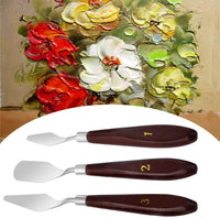 5 piezas pintura mezclar raspador, Marrywindix espátula de acero inoxidable cuchillo de paleta pintura al óleo accesorios mezcla de color - Arteztik

