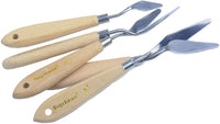 AebDerp 5 piezas de mango de madera para pintar cuchillos, rascador de pintura al óleo, pala, paleta de pintura, cuchillo para principiantes, herramientas de pintura - Arteztik
