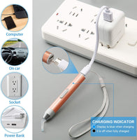 Pluma de perforación de punto de pintura de diamante con luz 5D herramienta de pintura de diamante con cable USB, 20 piezas de arcilla de pegamento de pintura y 6 piezas diferentes tipos de cabezales de repuesto, pinzas para manualidades - Arteztik
