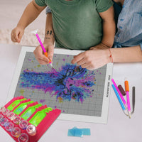 Bandeja organizadora de herramientas de pintura con diamantes, soporte apilado para múltiples botes para bandeja, contenedores de tarros, se aplica a grandes kits de accesorios de pintura con diamantes para adultos - Arteztik
