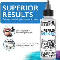 Lubricante de aerógrafo de 4 onzas para una acción más suave del aerógrafo y reducción de la fricción de la aguja de la pintura seca, fabricado en EE. UU. - Arteztik
