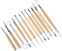 Blisstime - Juego de 30 herramientas para esculpir arcilla, mango de madera, kit de herramientas para tallar cerámica - Arteztik
