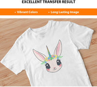 Transfer Master - Papel de transferencia de calor para impresora de inyección de tinta, papel de transferencia de planchado para telas ligeras, 8.5 x 11.0 in, camisetas personalizadas - Arteztik
