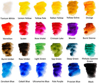 MEEDEN - Juego de 24 colores vibrantes en tubos (24 x 0.4 fl oz), pigmentos ricos, vibrantes, no tóxicos para estudiantes, principiantes, pintores aficionados y más - Arteztik
