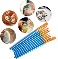 Decyool - Juego de 9 pinceles de pintura acrílica, 90 unidades de cepillos de nailon para pintura multiusos de acuarela, pintura de detalles en miniatura, kit de pintura profesional para artistas - Arteztik

