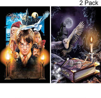 2 Pack 5D Full Drill Diamond Painting Kit, KISSBUTY DIY Magician Owl Diamond Rhinestone Painting Kits for Adults and Beginner Diamond Arts Craft Decor, 15.8 X 11.8 Inch - Arteztik
