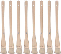 KEILEOHO - Juego de 6 brochas planas de merluza de 6 tamaños, brochas creativas y profesionales para acuarela, suaves y blancas con mango para acuarela, lavado de cerámica, pintura - Arteztik
