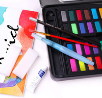 dyvicl profesional pintura de acuarela – Juego de 36 acuarelas, lata de metal, surtidos Kit de Pintura de acuarela para artistas, estudiantes, principiantes - Arteztik

