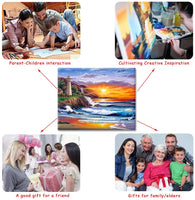 VIGEIYA Pintura por números para adultos incluye lienzo enmarcado y caballete de madera con cepillos y pigmento acrílico 16 x 20 pulgadas (unset) - Arteztik
