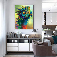 Kimily DIY pintura por números para adultos niños Dragón pintura por números DIY pintura acrílica pintura por números pintura Kit hogar pared sala dormitorio decoración dragón - Arteztik
