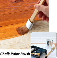 3 pinceles de cera y tiza para pintar con cerdas para muebles de madera, decoración del hogar, incluyendo pinceles de pintura con punta plana y redondos. - Arteztik
