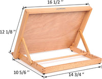 Falling in Art 4-Position Wood Drafting Table Easel Drawing and Sketching Board, 17 1/10 Inches by 12 1/2 Inches
