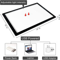 Tablero de luz A4 portátil de trazado caja de luz magnética de dibujo tablero de luz de dibujo caja de luz para trazar Bloc de dibujo de luz de la almohadilla de dibujo de la luz de la mesa de crickut Light Pad tableta de luz para trazar, bocetos - Arteztik
