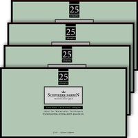 SHCPIRERR Farben Papel de acuarela de 5.0 x 9.0 in, paquete de 4, 100 hojas de 10.58 oz/m², peso pesado prensado en frío, sin ácidos, almohadilla de acuarela 25 hojas cada 5 x 9 ideal para técnicas de acuarela y medios mixtos - Arteztik

