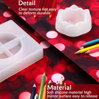 3 moldes de resina para velas de flor de loto, forma cuadrada, molde de silicona para manualidades, joyas, para hacer suministros de decoración del hogar - Arteztik
