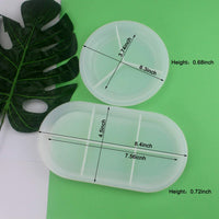WeiMeet 2 unidades de moldes de resina para platos de joyería, moldes de silicona epoxi, jabón, arcilla, moldes para hacer platos de almacenamiento, posavasos - Arteztik
