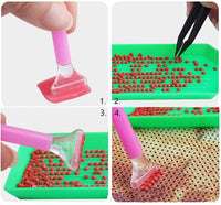 Herramientas de pintura de diamantes y accesorios de bordado de diamantes, utilizados para bricolaje 5D de punto de cruz, kits de herramientas para adultos o niños 21 piezas - Arteztik
