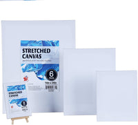 TBC The Best Crafts lienzo estirado de 8 x 10 pulgadas, lienzo mediano para óleo, acrílico y otros medios de pintura, paquete de 10 unidades - Arteztik
