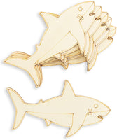 Bright Creations - Recortes de madera sin terminar para manualidades (24 unidades), diseño de animales marinos - Arteztik
