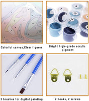 Suojiayi - Kit de pintura al óleo por números para decoración del hogar (1, 20 pulgadas, 16 pulgadas) - Arteztik
