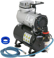 ZENY Pro 1/5 HP Airbrush Compresor de aire Kit de aerógrafo con tanque de 3L y manguera de 6.0 ft multiusos para pulverizar tartas, decoración de tatuajes y manualidades - Arteztik
