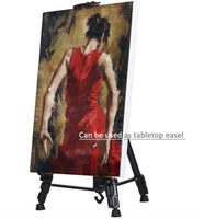 Caballete de exhibición de trípode de aluminio extragrueso con bolsa portátil, ajustable (21.7 in ~ 61.0 in), soporte de visualización para dibujar y exhibir el piso/mesa, para sostener arte de lienzo de hasta 29.0 in, Paquete de 2 - Arteztik
