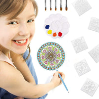 Juego de 32 herramientas de puntería Mandala con una bolsa de almacenamiento impermeable con cremallera azul para pintura de raquetas - Arteztik
