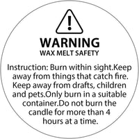 Willbond - Pegatinas de advertencia para velas, tarros de velas, etiquetas de seguridad de fusión de cera, círculos de 1.4 in (520) - Arteztik
