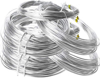 MotBach 197 pies 3 tamaño plata suave flexible de aluminio alambre de artesanía flexible plata metal arte alambre para hacer muñecas, DIY artesanías manuales, 0.031 in 0.039 in 0.059 in de grosor - Arteztik
