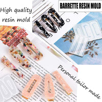 SSEE - 9 moldes de resina UV para horquillas de cabello, moldes de resina epoxi para decoración de cabello, accesorios de joyería - Arteztik
