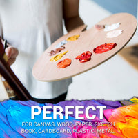 Zenacolor - Juego de 80 tubos de pintura acrílica de 0.4 fl oz para adultos y niños, pintura sobre lienzos, rocas de río, vidrio, madera, tela, cerámica - Arteztik
