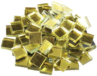 Mosaicos de oro rosa Classico de vidrio de 0.4 x 0.4 in de color de mosaico, ideal para manualidades de arte, 100 piezas, oro rosa - Arteztik
