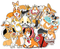 Corgi - Pegatinas de vinilo para niños (50 unidades), diseño de perro - Arteztik
