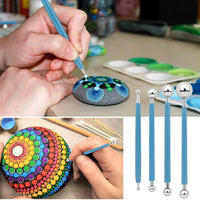 Mandala - Juego de 47 plantillas de puntos, herramientas de punteado para pintura de rocas y arte de uñas, plantillas de mandala, herramientas de punto para dibujo y dibujo - Arteztik
