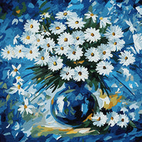 Mural de pared arte pintura por números DIY acrílico Kit de pintura para niños y adultos principiante – 16 x 20 pulgadas Van Gogh cielo estrellado con 3 cepillos y colores brillantes - Arteztik
