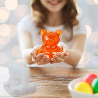 2 piezas de molde de resina de oso epoxi 3D oso moldes de epoxi titular del teléfono molde de silicona en forma de oso molde de resina para manualidades DIY decoración del coche, accesorios de decoración del hogar - Arteztik
