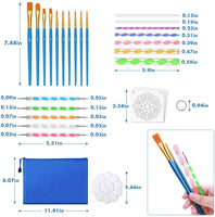 Mandala Dotting Tools Set, Audab 49 pcs Mandala Dotting Kit de herramientas con Mandala plantilla para pintar rocas, pintura Mandalas y dibujo - Arteztik
