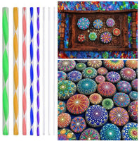 Mandala Juego de herramientas de punto, mandala rocas kits de pintura con mandala punto plantilla de pintura, mandala kit de herramientas de pintura para pintar rocas, arcilla cerámica artesanía, colorear, dibujo, Nail Art pintura (33 piezas) - Arteztik
