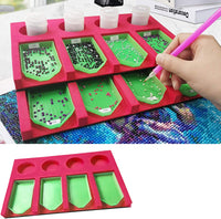 Bandeja organizadora de accesorios de pintura de diamante para adultos, soporte para múltiples botes para bandejas de contenedores de tarros, kit de herramientas de pintura de diamante multilote ideal para regalo para manualidades - Arteztik
