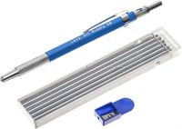 Leda Art Supply - Juego de lápices mecánicos con 12 unidades 5B con grafito de repuesto y tajador para dibujos perfectos - Arteztik
