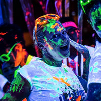6 botellas, 28.3 g Pintura UV para el cuerpo brillante con luz negra fluorescente, segura para la piel, lavable, no tóxica, kit de seis colores - Arteztik
