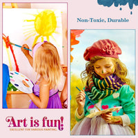 Juego de 20 pinceles de pintura con 5 bandejas de pintura para niños y adultos, palé de pintura y pincel para pintura acrílica de acuarela y pintura corporal para rostro o roca (25 piezas) - Arteztik
