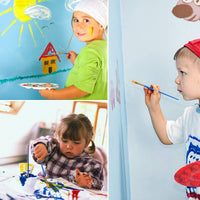 Juego de pinceles de pintura plana UPINS con pelo de nailon, cepillo pequeño a granel para pintura de detalles en miniatura, mango de plástico corto, pintura acrílica de acuarela para niños, estudiantes, principiantes, adultos (60) - Arteztik
