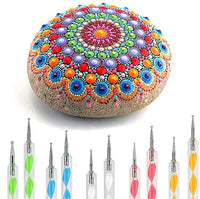 Juego de herramientas de punteado de mandala, 31 herramientas de punteado de bolígrafo con bolsa de almacenamiento, mandala, plantilla, bola, lápiz táctil, bandeja de pintura para rocas y uñas, dibujo artístico, respetuoso con el medio ambiente - Arteztik
