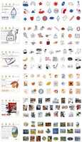 Doraking 300 pegatinas para decoración de conejos de dibujos animados para álbumes de recortes Bujos, 6 temas bonitos conejos pegatinas (amarillo) - Arteztik
