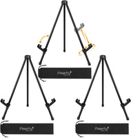 Magicfly - Caballete instantáneo de mesa de acero negro de 14 pulgadas para exhibición, soporta 5 libras, soporte de trípode ajustable y portátil con 3 bolsas de almacenamiento, para pinturas, carteles, imágenes - Arteztik
