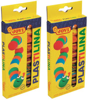 Jovi Plastilina Arcilla de modelado reutilizable y no secado; 5 oz, Rollos de 15 colores, perfecto para proyectos de arte y manualidades - Arteztik
